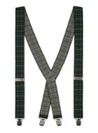 Topman Mens Multi Suspenders In Black And Green Blackwatch Check Detailing