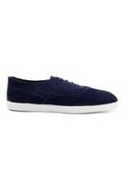 Topman Mens Blue Navy Suede Casual Oxford Shoes