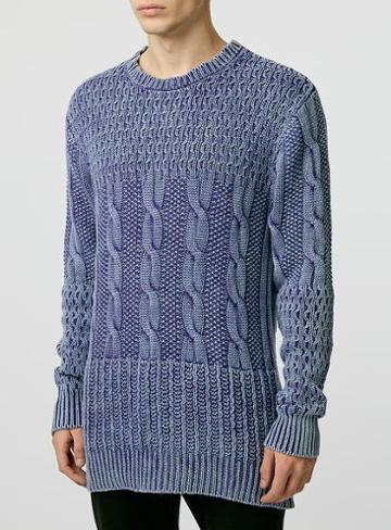Topman Mens Nana Judy Blue Sweater