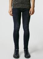 Topman Mens Blue Navy Spray On Skinny Jeans
