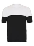 Topman Mens Black And White Turtle Neck Knitted T-shirt