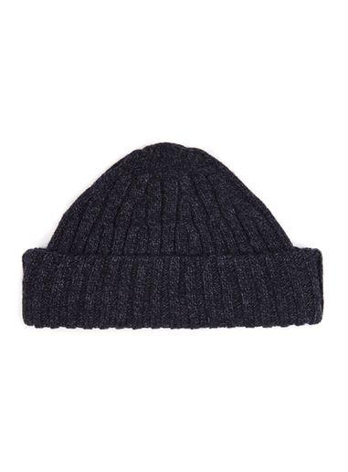 Topman Mens Navy Denim Twist Mini Beanie