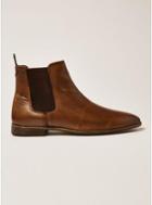 Topman Mens Brown Tan Leather Track Chelsea Boots