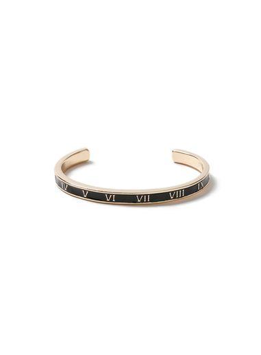 Topman Mens Black Gold Numeral Cuff Bracelet*