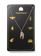 Topman Mens Metallic Gold Claw Necklace*
