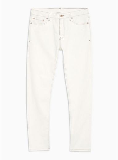 Topman Mens Stone Off White Stretch Skinny Jeans