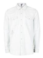 Topman Mens Cream Aaa Bleached White Denim Shirt