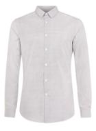 Topman Mens Black And White Print Long Sleeve Dress Shirt