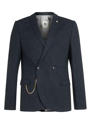 Topman Mens Blue Noose And Monkey Salinger Blazer