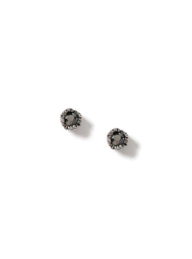 Topman Mens Metallic Silver Crystal Earrings*