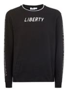 Topman Mens Black And White 'liberty' Sweatshirt