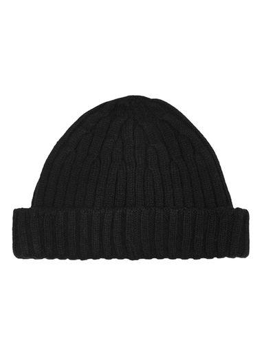Topman Mens Black Cable Mini Beanie