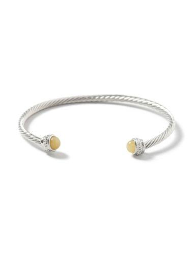 Topman Mens Silver. Silver Look Solar Plexus Chakra Cuff Bracelet*