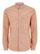 Topman Mens Beige Stone And White Muscle Oxford Shirt