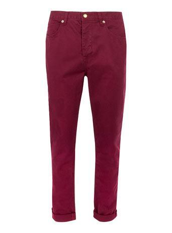 Topman Burgundy Carrot Chinos