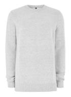 Topman Mens Grey Gray Boucle Sweater