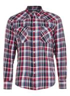 Topman Mens Levi's Red And Blue Check Western Shirt*