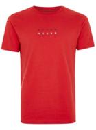 Topman Mens Red After Hours Embroidered T-shirt