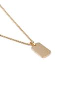 Topman Mens Gold Dog Tag Necklace*