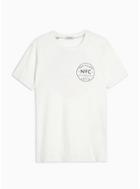 Selected Homme Mens White Selected Homme Paul Nyc T-shirt