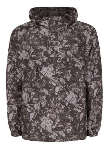 Topman Mens Multi Grey Printed Overhead Jacket