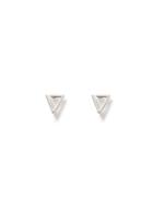 Topman Mens Silver Triangle Earrings*
