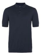 Topman Mens Blue Navy Polo Neck Knitted T-shirt