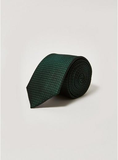 Topman Mens Green Silk Tie
