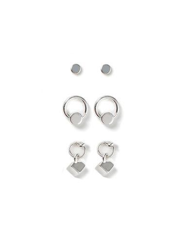 Topman Mens Silver Drop Earrings*