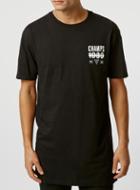 Topman Mens Black Champs T-shirt