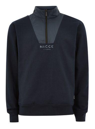 Topman Mens Nicce's Navy Zip Track Top