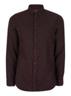 Topman Mens Selected Homme Red And Black Check Gingham Shirt