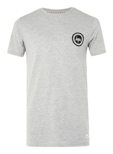 Topman Mens Hype Grey Badge T-shirt*