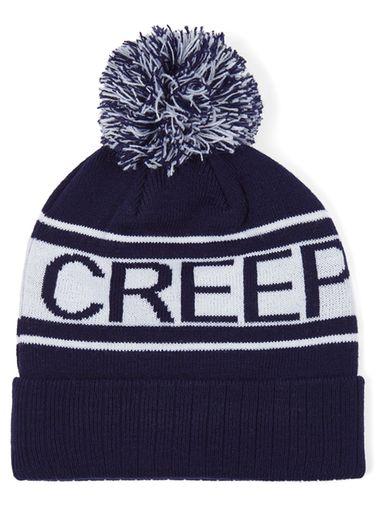 Topman Mens Blue Navy 'creep' Bobble Beanie