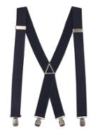 Topman Mens Blue Navy Stripe Suspenders