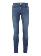 Topman Mens Dark Wash Blue Super Spray On Skinny Jeans