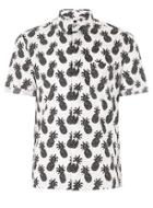 Topman Mens White Pineapple Shirt