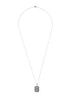 Topman Mens Silver Look Engraved Pendant Necklace*