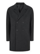 Topman Mens Grey Charcoal Wool Blend Drop Shoulder Overcoat