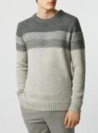 Topman Mens Mid Grey Selected Homme Grey Crew Neck Sweater