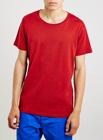 Topman Mens Selected Homme Red T-shirt