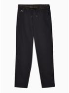 Topman Mens Navy Relaxed Cropped Trousers