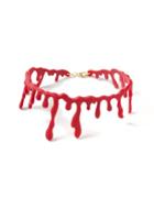 Topman Mens Red Plastic Halloween Blood Drip Choker*