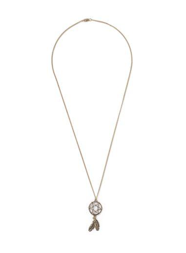 Topman Mens Gold Look Dreamcatcher Necklace*