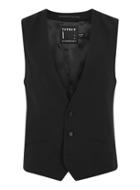 Topman Mens Black Textured Double Breasted Tux Vest