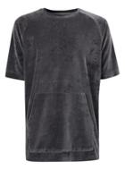 Topman Mens Ltd Grey Velour Oversized T-shirt