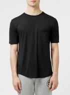 Topman Mens Black Drape Scoop Neck T-shirt