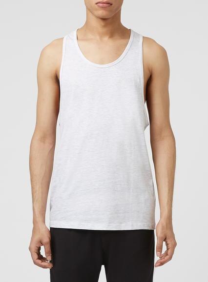 Topman Mens Grey Frost Marl Slim Fit Vest
