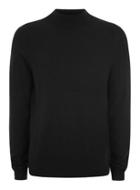 Topman Mens Black Cashmere Turtle Neck Sweater