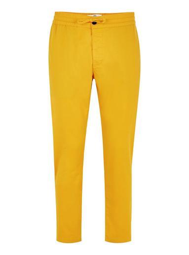 Topman Mens Yellow Woven Joggers